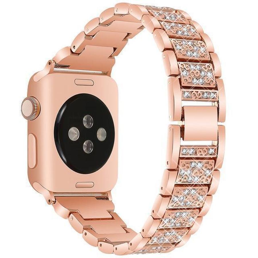 Charlotte Crystal Encrusted Apple Watch Band Rose Gold / 38mm and 40mm The Ambiguous Otter