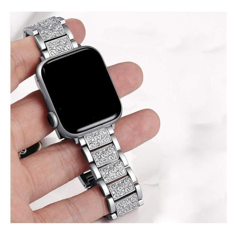 Charlotte Crystal Encrusted Apple Watch Band The Ambiguous Otter