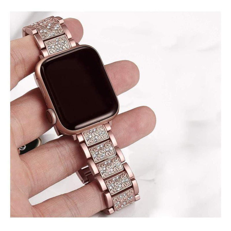 Charlotte Crystal Encrusted Apple Watch Band The Ambiguous Otter