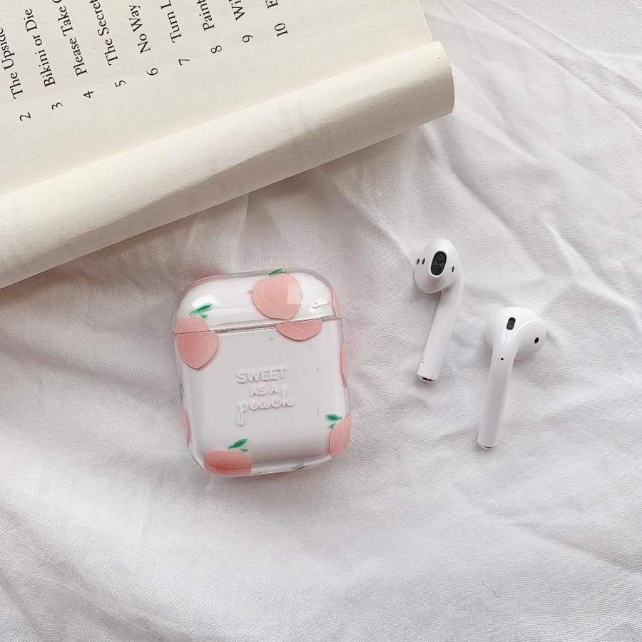 Cherry x Peaches Hard Transparent AirPods Case The Ambiguous Otter