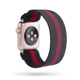 Chroma Stretchy Loop Apple Watch Band Black Red Stripe / 42mm | 44mm The Ambiguous Otter