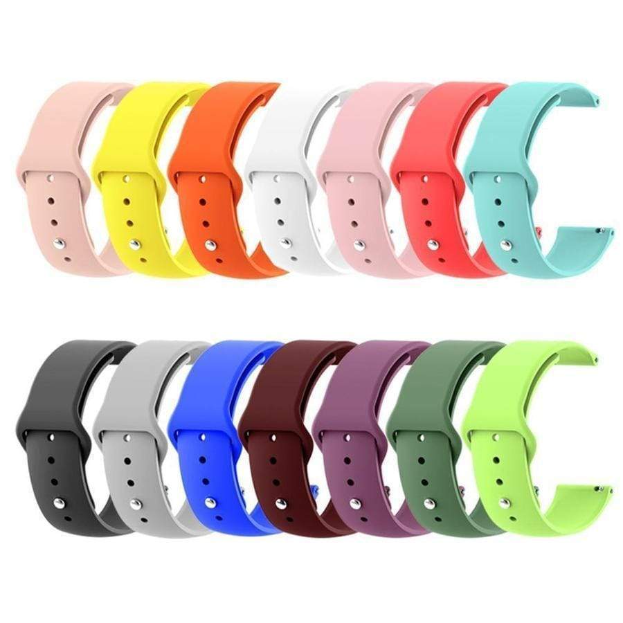 Rainbow Printed Soft Silicone Watch Band Compatible With Galaxy