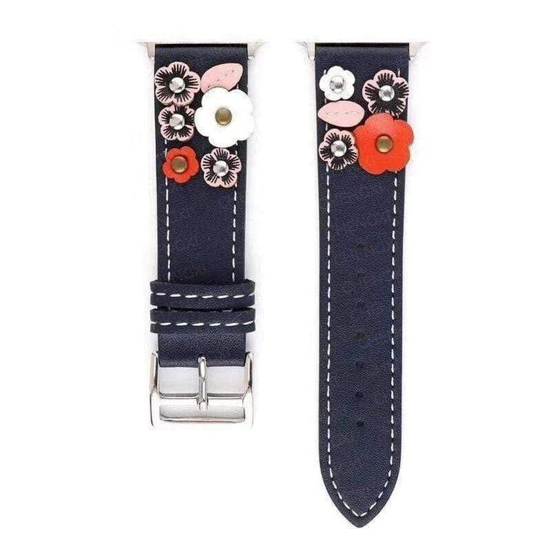 Country Garden Apple Watch Leather Band Blue / 40mm The Ambiguous Otter