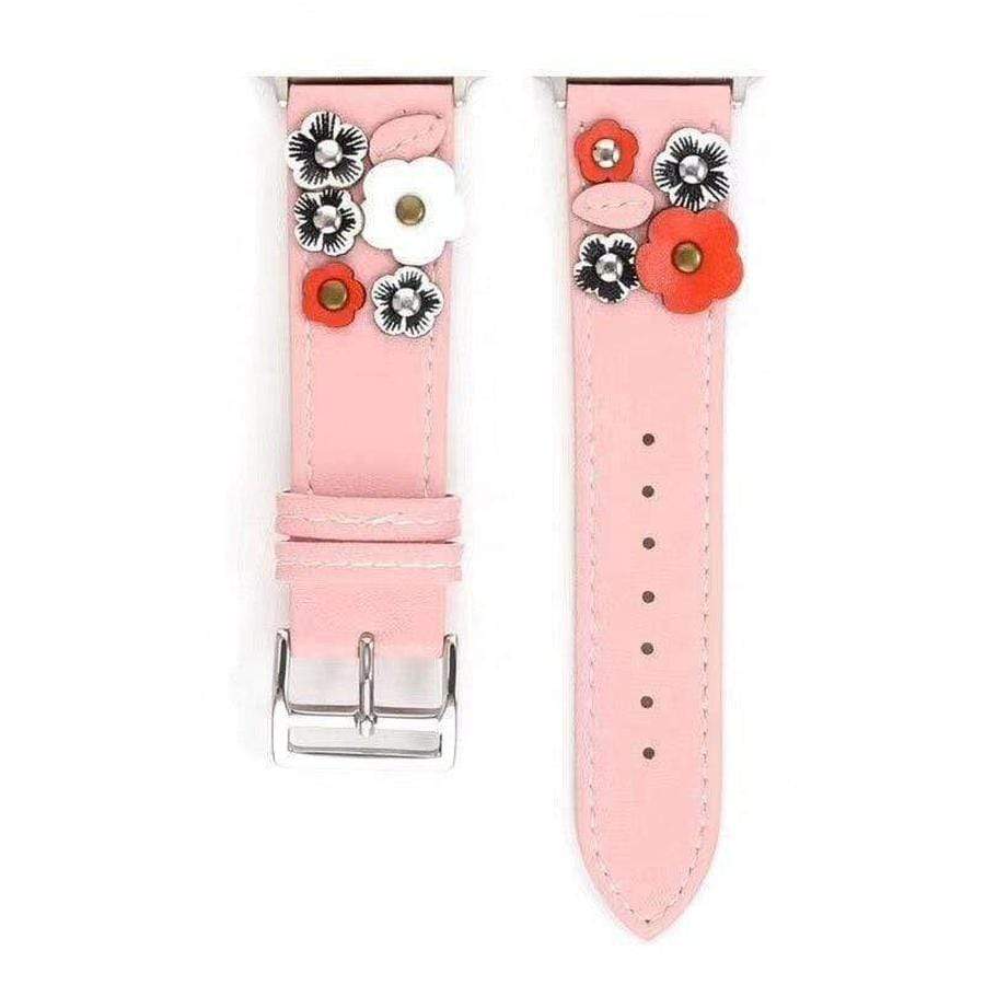 Country Garden Apple Watch Leather Band Pink / 40mm The Ambiguous Otter