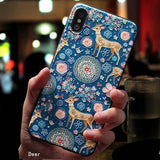 Cute 3D Emboss Patterned iPhone Case Deer / For iPhone X The Ambiguous Otter