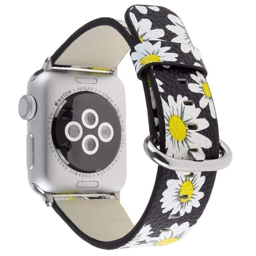Daisy Apple Watch Leather Band The Ambiguous Otter