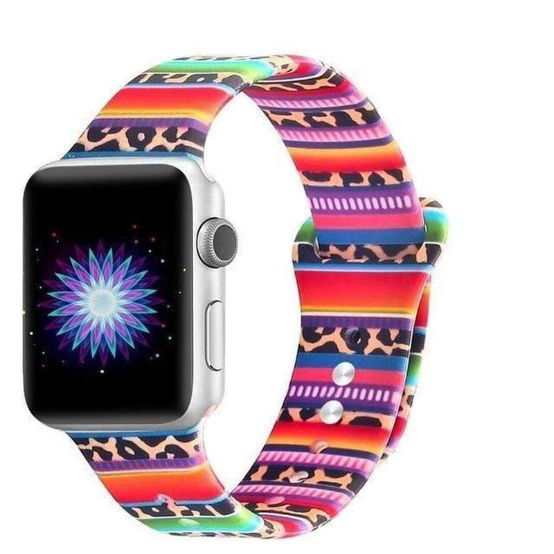 Double Side Print Apple Watch Silicone Band Bohemian Dream / 42mm 44mm SM The Ambiguous Otter