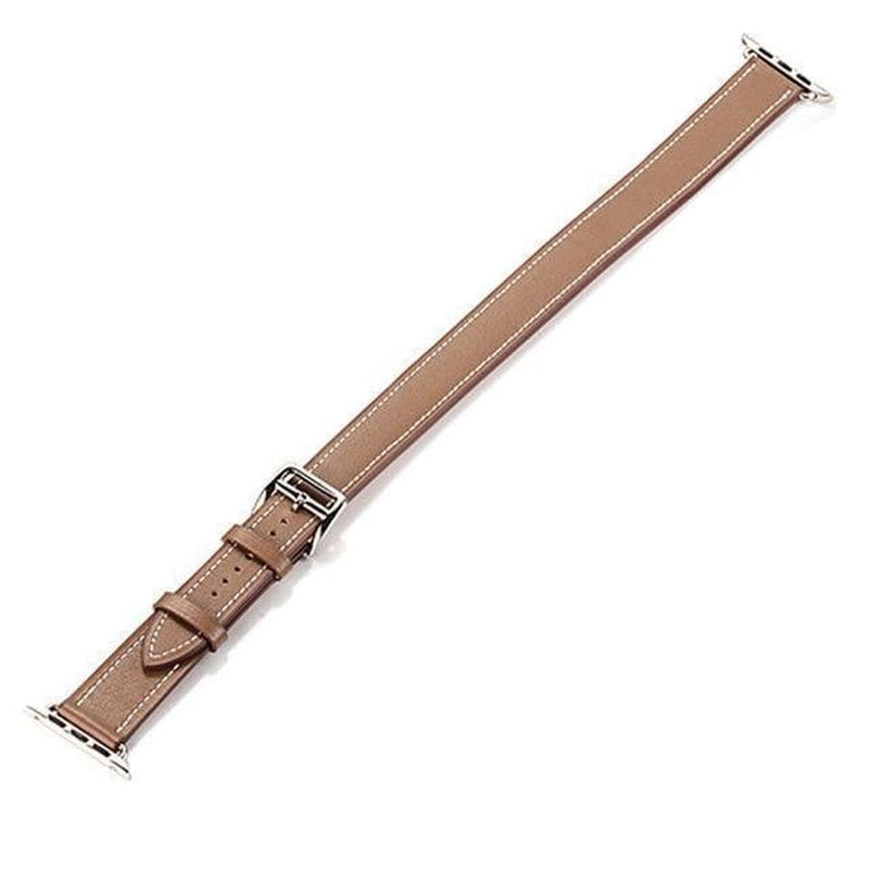 Double Tour Genuine Leather Apple Watch Band beige / 38mm | 40mm The Ambiguous Otter