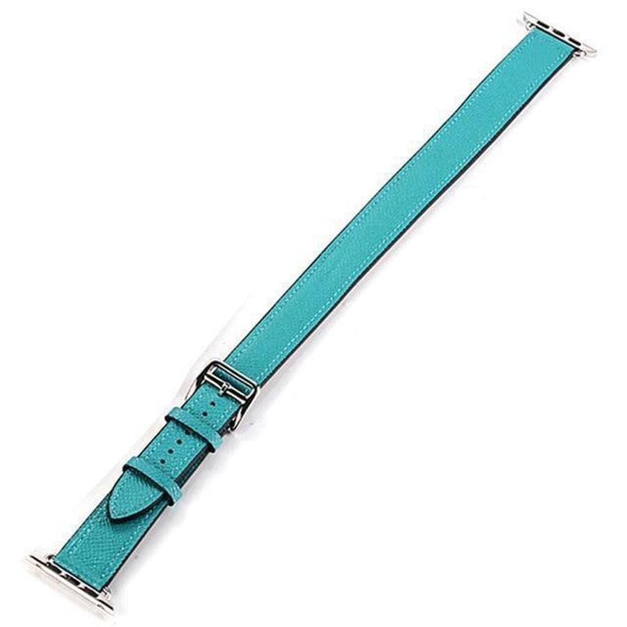 Double Tour Genuine Leather Apple Watch Band turquoise / 38mm | 40mm The Ambiguous Otter