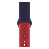 Duo Color Sports Apple Watch Soft Silicone Band Dark Blue Red / 38mm The Ambiguous Otter