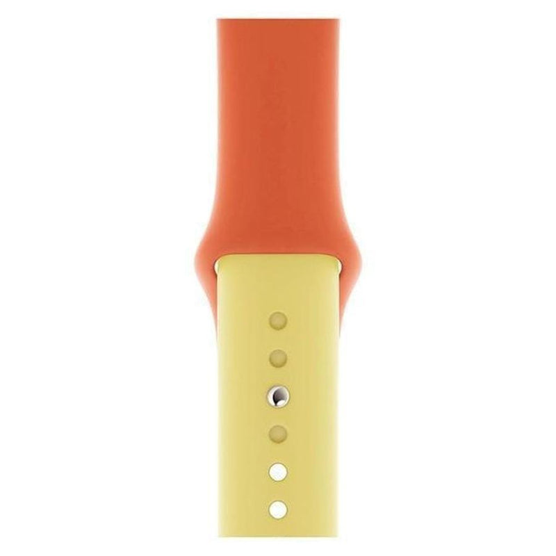 Duo Color Sports Apple Watch Soft Silicone Band Orange Yellow / 38mm The Ambiguous Otter