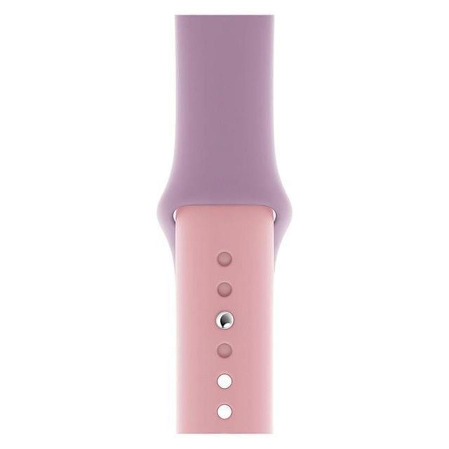 Duo Color Sports Apple Watch Soft Silicone Band Purple Pink / 38mm The Ambiguous Otter