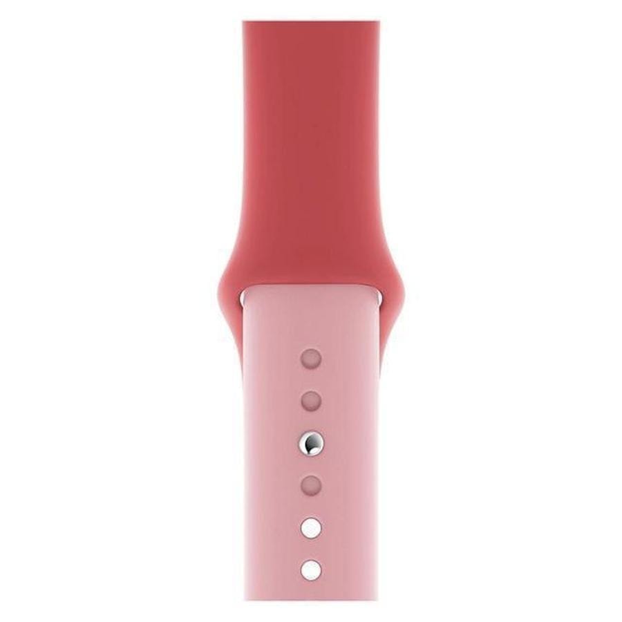 Duo Color Sports Apple Watch Soft Silicone Band Rose Red Pink / 38mm The Ambiguous Otter