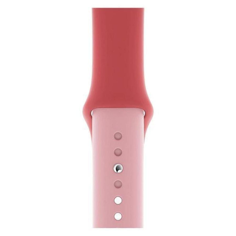 Duo Color Sports Apple Watch Soft Silicone Band Rose Red Pink / 38mm The Ambiguous Otter