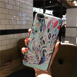 Embossed Peacock Soft TPU iPhone Case Peacock Open Pattern / For iphone X The Ambiguous Otter