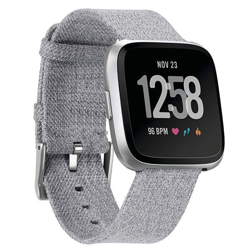 Fitbit Versa Lightweight Canvas Watch Band Gray The Ambiguous Otter