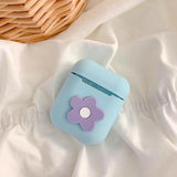 Flower Power AirPods Case blue The Ambiguous Otter