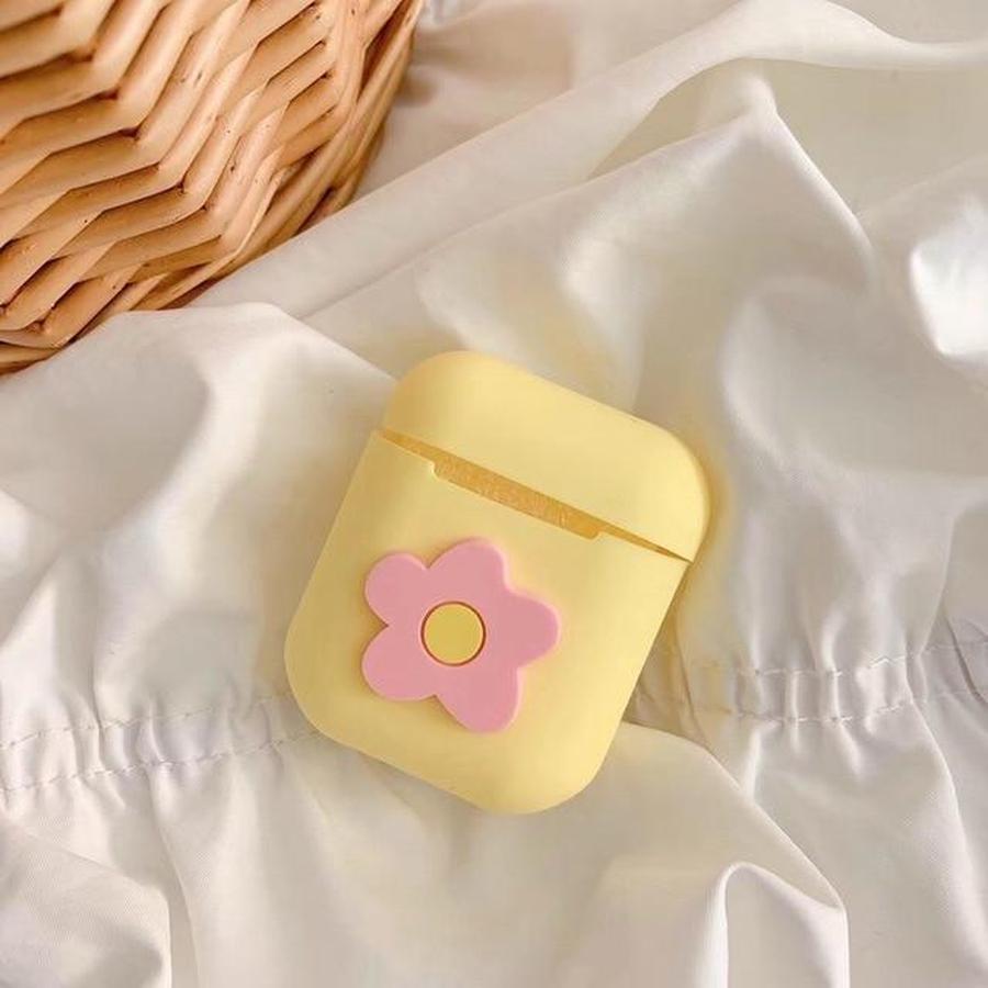 Flower Power AirPods Case yellow The Ambiguous Otter