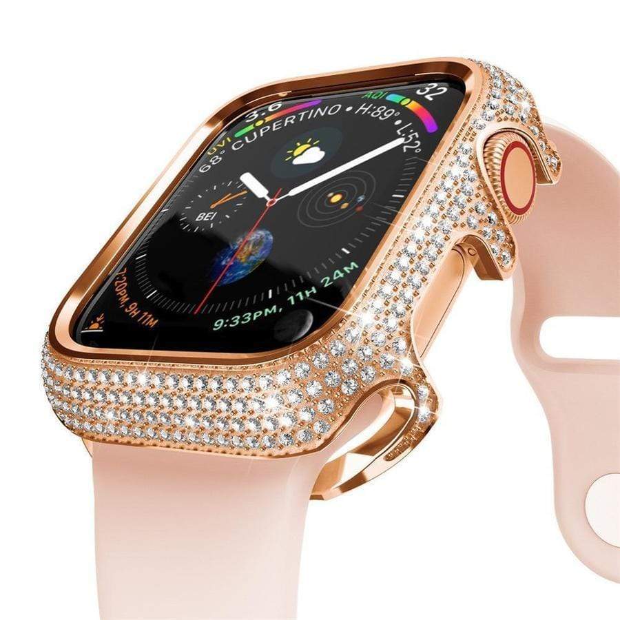 Full Rhinestone Encrusted Apple Watch Case The Ambiguous Otter