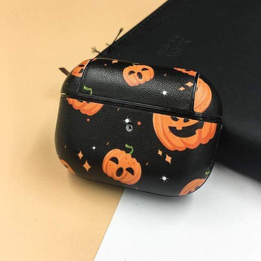 Halloween Vibe AirPods Leather Case Pumpkin | AirPods Pro The Ambiguous Otter