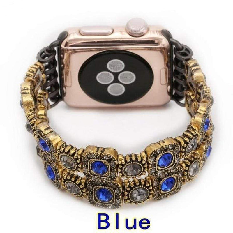 Handmade Crystal Stones Apple Watch Band Blue / 42mm size The Ambiguous Otter