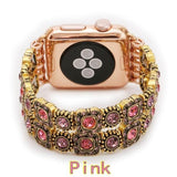 Handmade Crystal Stones Apple Watch Band Pink / 42mm size The Ambiguous Otter