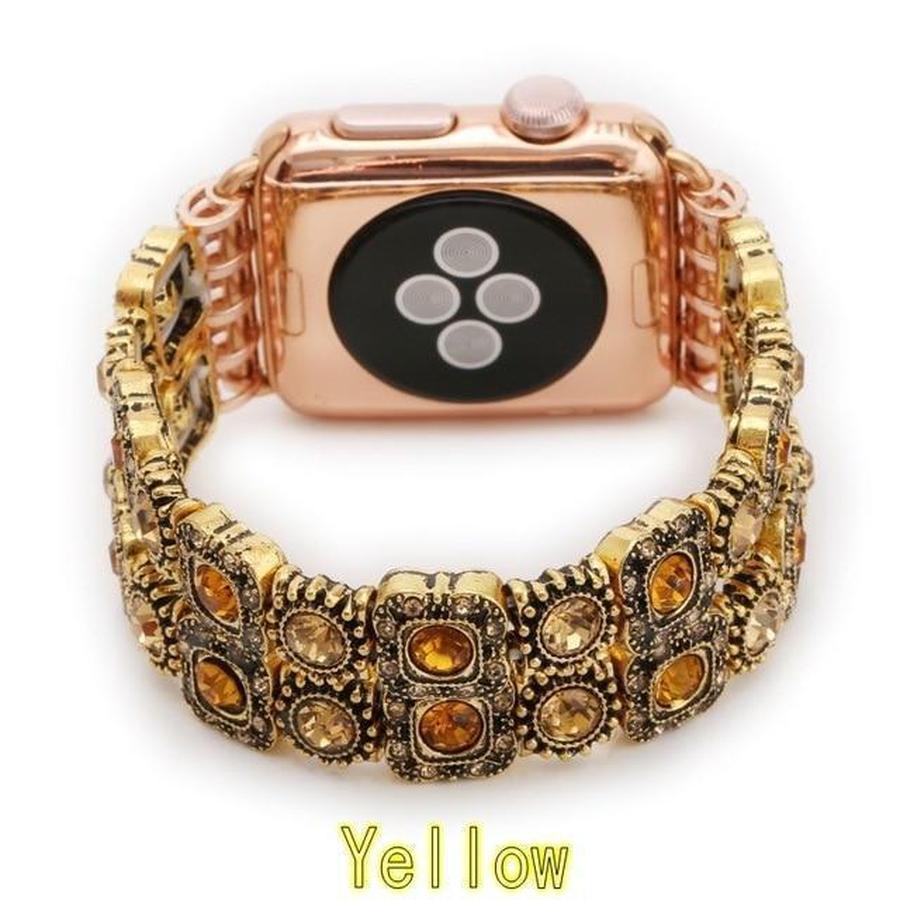 Handmade Crystal Stones Apple Watch Band Yellow / 42mm size The Ambiguous Otter