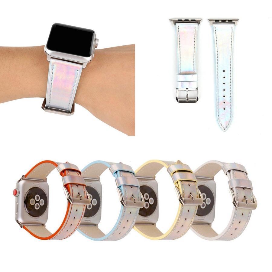 Holographic Apple Watch Leather Band The Ambiguous Otter