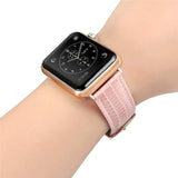 Izzy Apple Watch Pink Leather Band The Ambiguous Otter