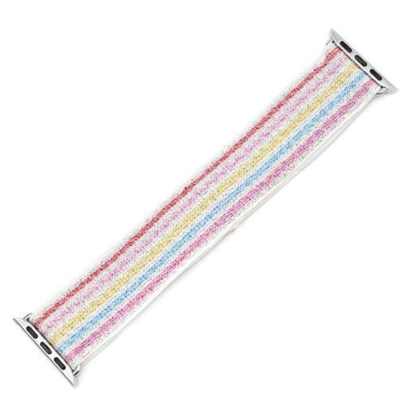 Krelik Stretchy Loop Apple Watch Band Rainbow | Silver / 44mm The Ambiguous Otter