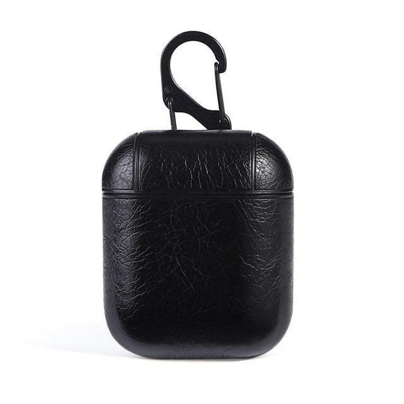Leather Airpods Hook Case Black The Ambiguous Otter