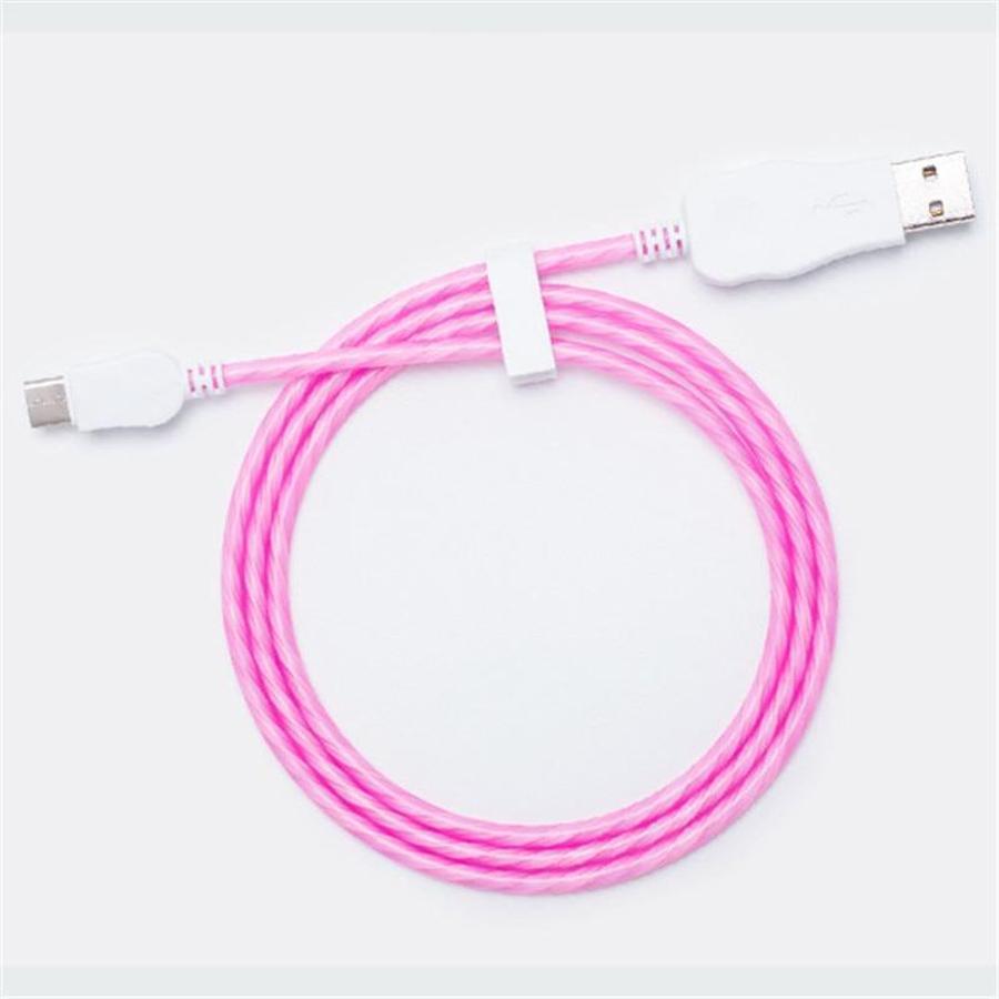 LED Glowing USB Charging Cable for iPhone & Samsung Pink For Iphone / 1m The Ambiguous Otter
