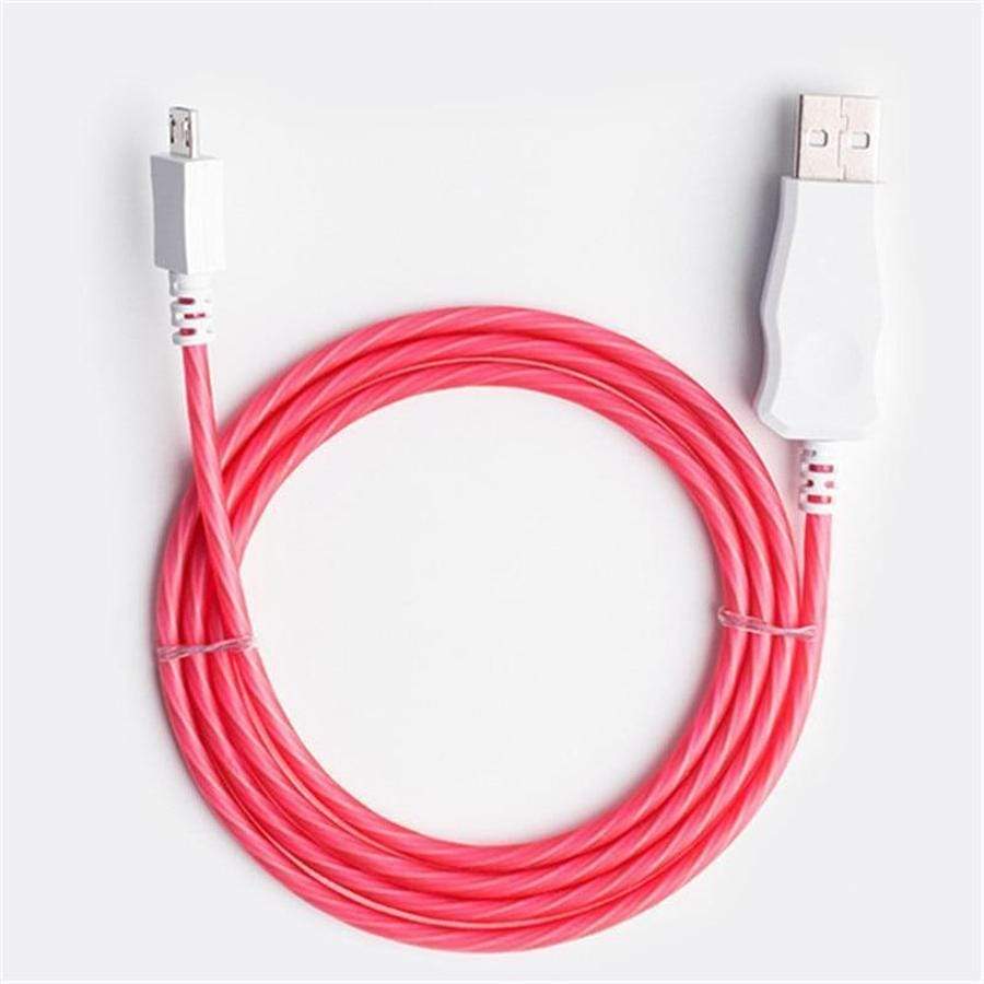 LED Glowing USB Charging Cable for iPhone & Samsung Rose For Micro USB / 1m The Ambiguous Otter
