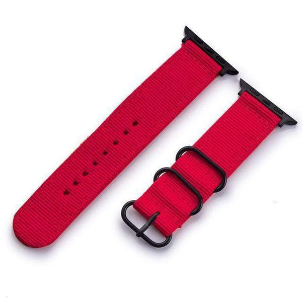 Lightweight Nylon Canvas Apple Watch Band Red / For 38MM and 40MM The Ambiguous Otter