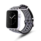 Lightweight Nylon Canvas Apple Watch Band | Spring Collections Black White / 42MM and 44MM The Ambiguous Otter