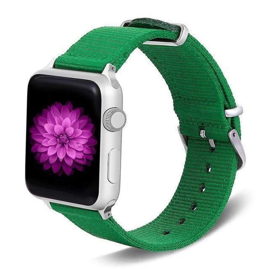 Lightweight Nylon Canvas Apple Watch Band | Spring Collections Green / 42MM and 44MM The Ambiguous Otter
