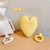 Lovely Hearts AirPods Case Yellow The Ambiguous Otter