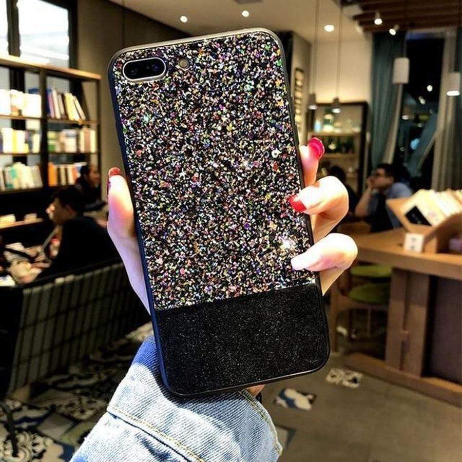 Luster Glitter Duo iPhone Case for iphone 6 6s / Black The Ambiguous Otter