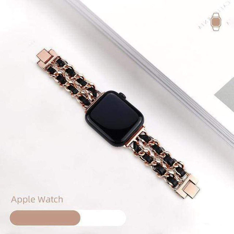 Lydiara Apple Watch Bracelet Band Rose Gold Black / 38mm | 40mm The Ambiguous Otter