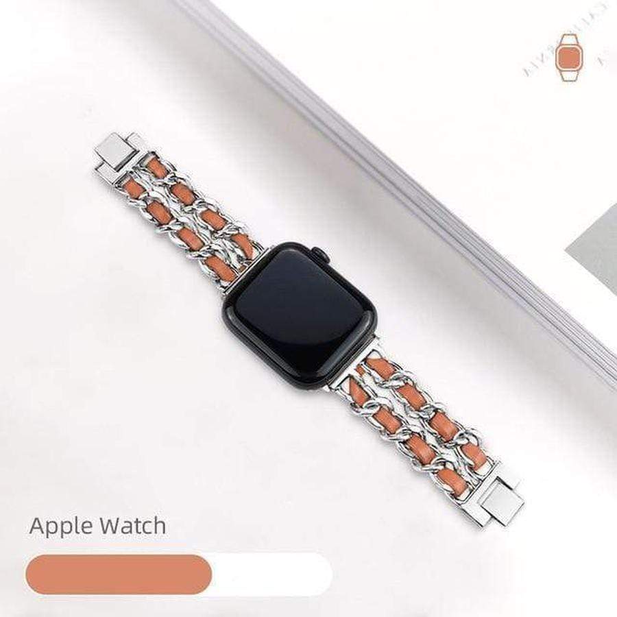 Lydiara Apple Watch Bracelet Band Silver Orange / 38mm | 40mm The Ambiguous Otter
