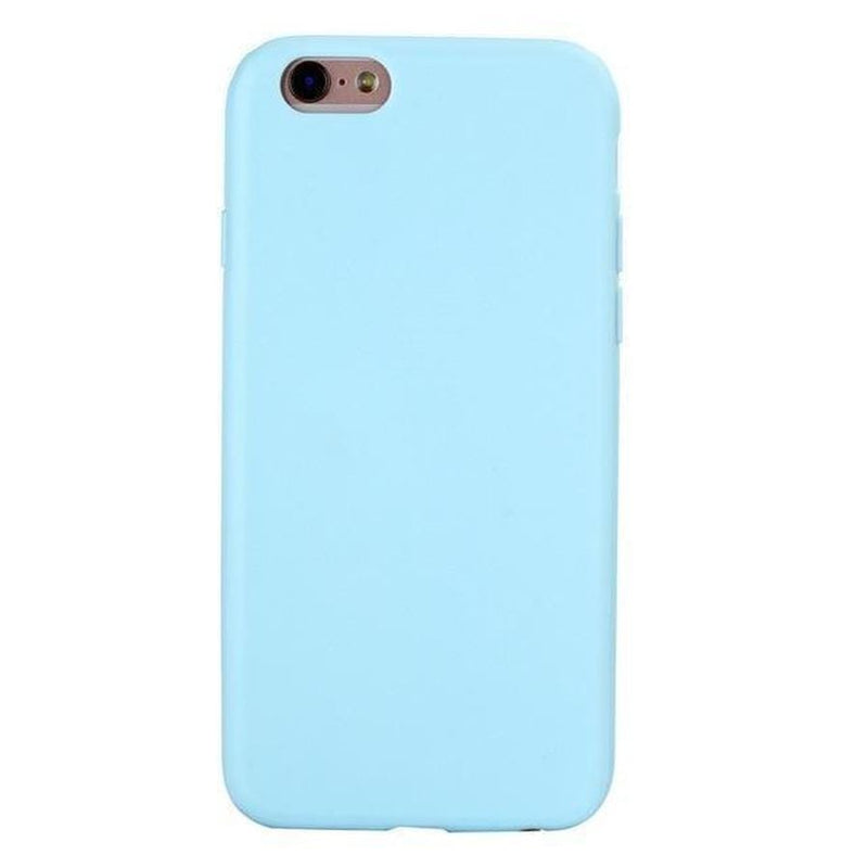 Macaron Frosted Silicone iPhone Case Sky blue / for iphone XR The Ambiguous Otter