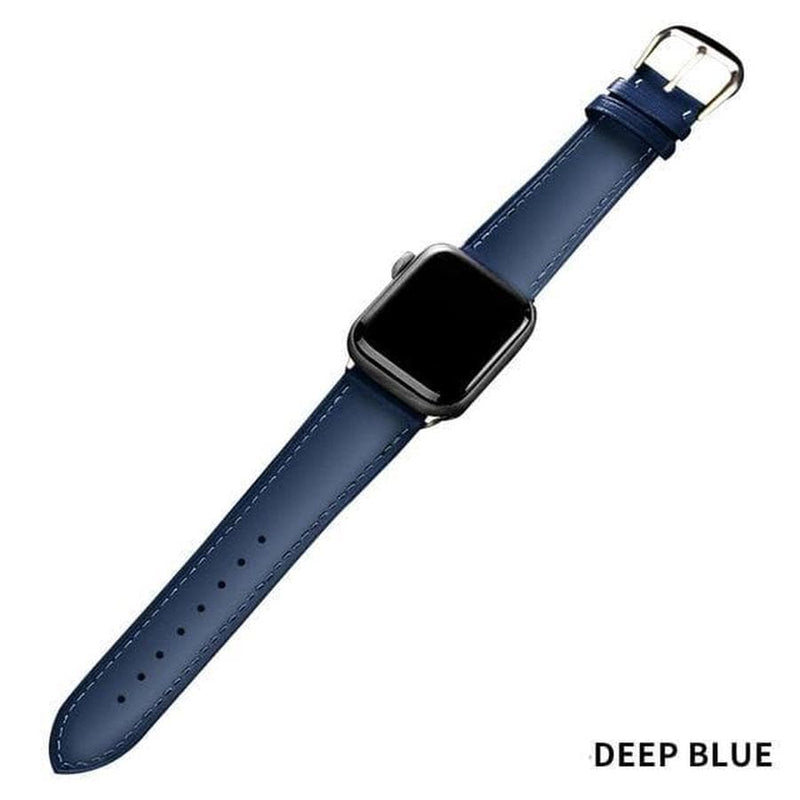 Maxen Apple Watch Genuine Leather Band Deep Blue / 42mm | 44mm The Ambiguous Otter
