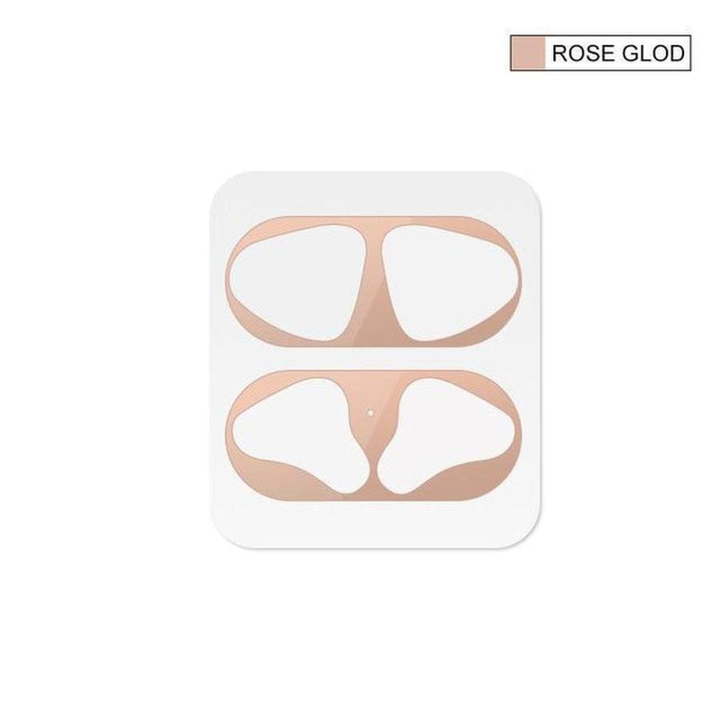 Metal Protective Dust Guard Sticker | AirPods Rose Gold The Ambiguous Otter