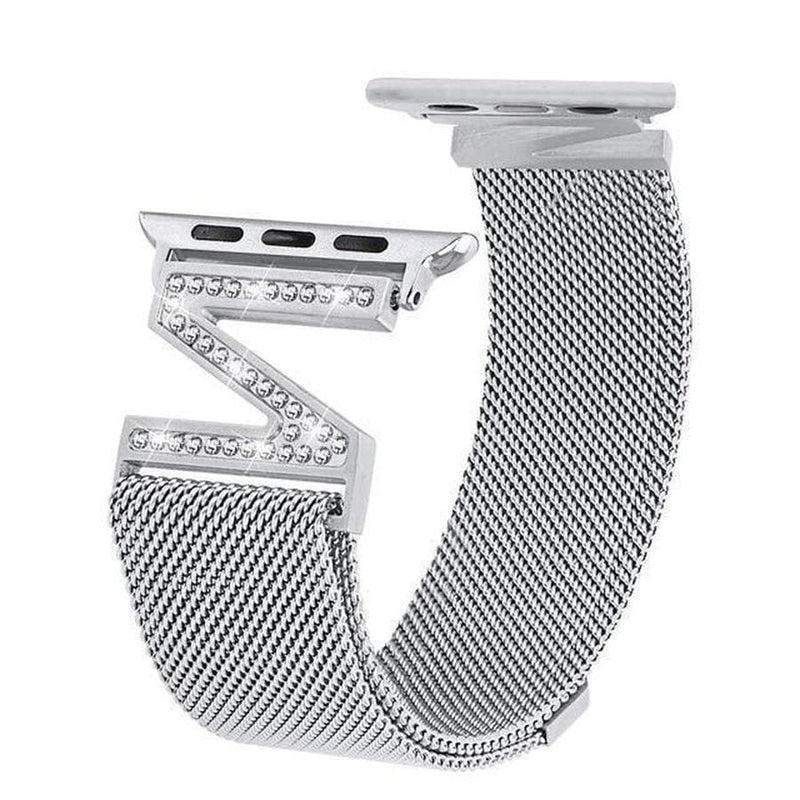 Milanese Loop Z Bling Apple Watch Band silver / 38mm The Ambiguous Otter