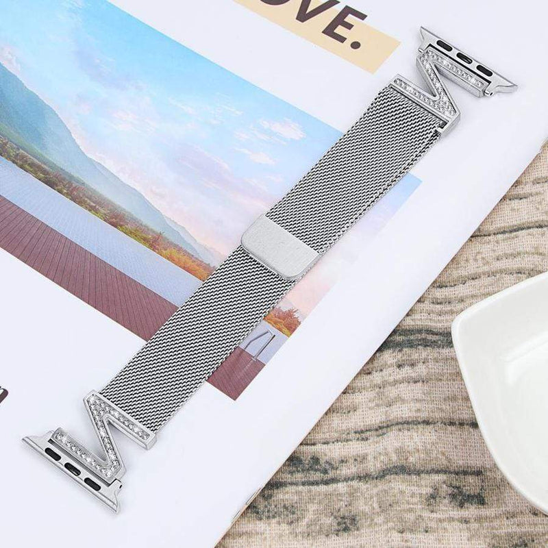 Milanese Loop Z Bling Apple Watch Band The Ambiguous Otter