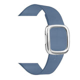 Modern Apple Watch Leather Loop  Band Cornflower | Silver / 40mm | 38mm The Ambiguous Otter