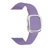 Modern Apple Watch Leather Loop  Band Lilac | Silver / 40mm | 38mm The Ambiguous Otter