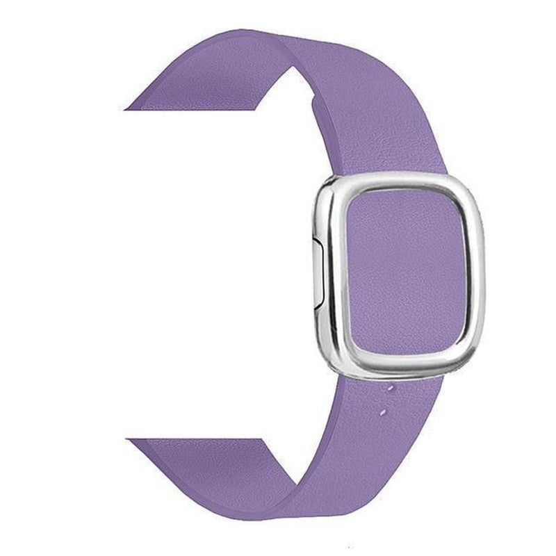 Modern Apple Watch Leather Loop  Band Lilac | Silver / 40mm | 38mm The Ambiguous Otter