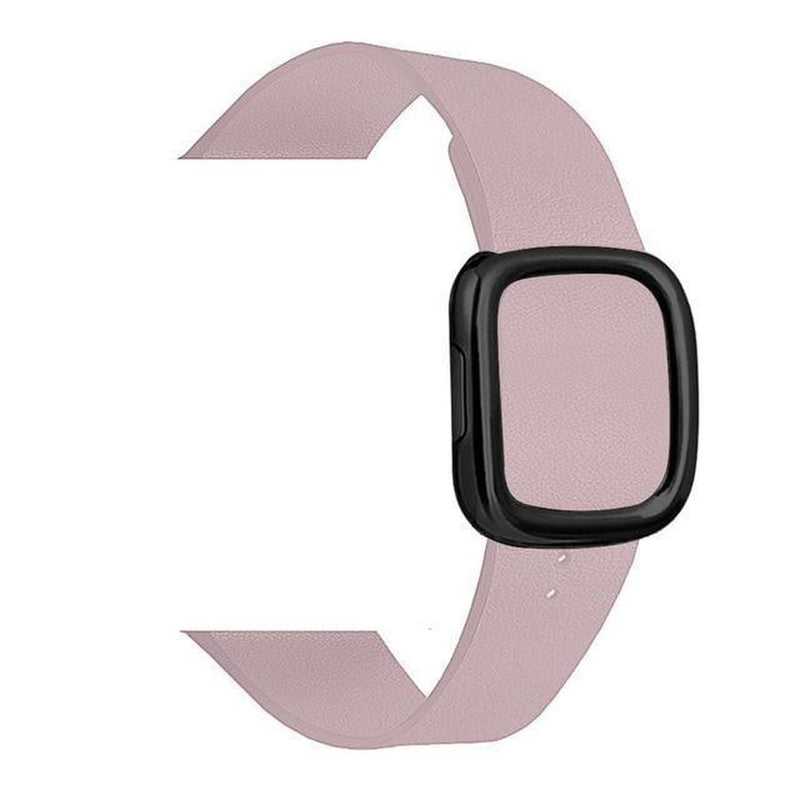 Modern Apple Watch Leather Loop  Band Pink | Black / 44mm | 42mm The Ambiguous Otter