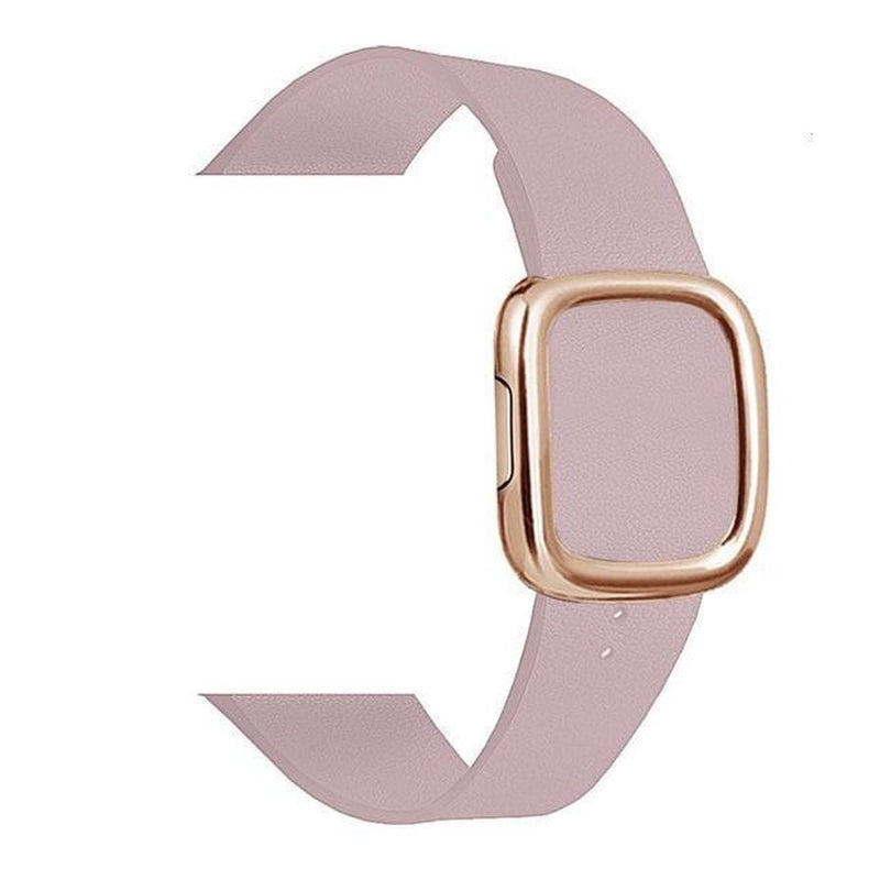 Modern Apple Watch Leather Loop  Band Pink | Gold / 44mm | 42mm The Ambiguous Otter